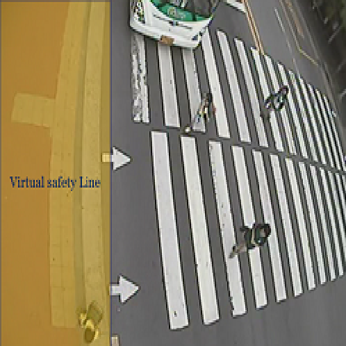 Crosswalk pedestrian protection system